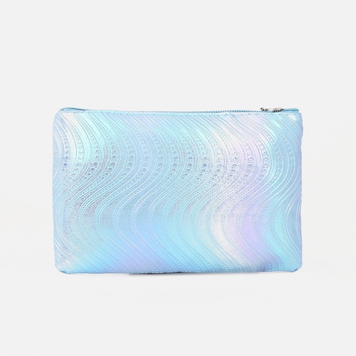 Набор косметичек 2 в 1 на молниях, цвет голубой