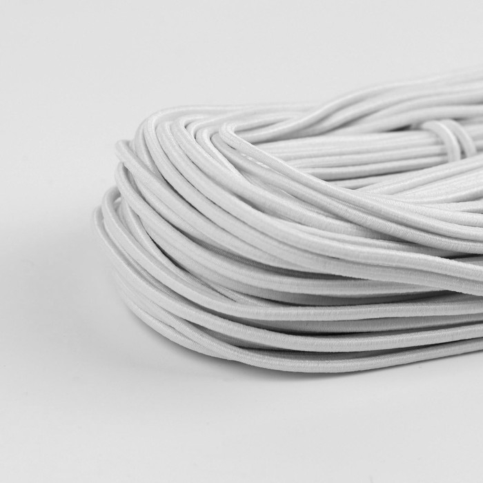 Резинка шляпная, 2 мм, 50 ± 1 м, цвет белый Резинка шляпная, 2 мм, 50 ± 1 м, цвет белый