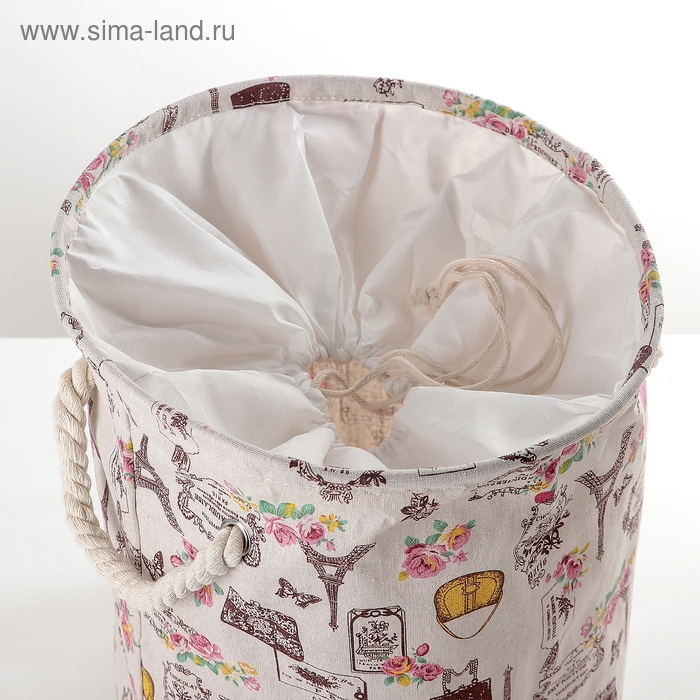 Корзина бельевая текстильная «Париж», 35×35×40 см Корзина бельевая текстильная «Париж», 35×35×40 см