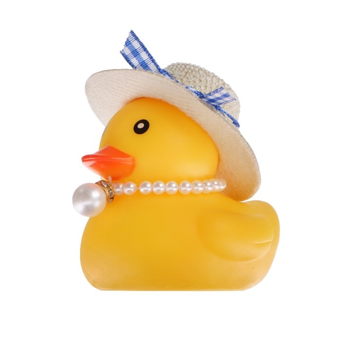 Утка желтая, шляпа соломенная Утка желтая, шляпа соломенная