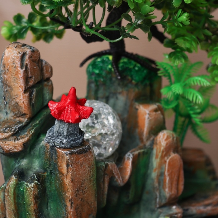 Фонтан Фонтан "Яркие цветы под деревом" 27х16 см (с подсветкой)