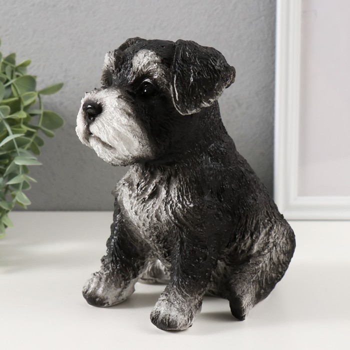 Копилка Копилка "Щеночек Миттель" высота 17 см, ширина 11,5 см, длина 16,5 см черно-белый