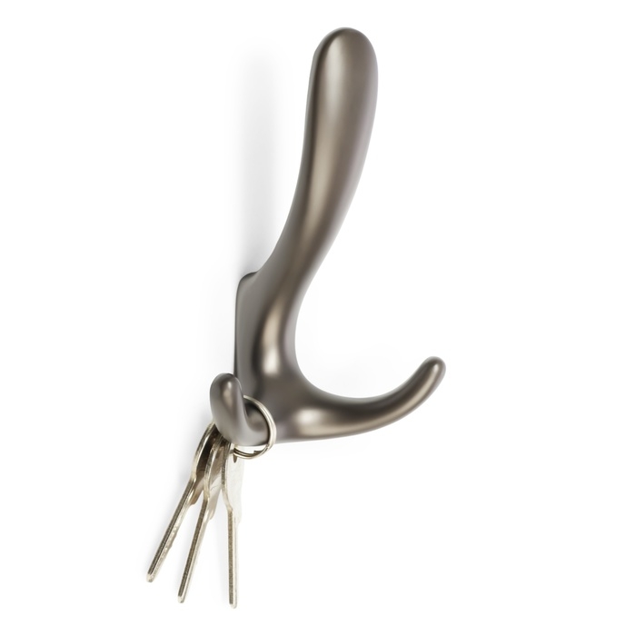 Крючок мебельный CAPPIO HOOK, трехрожковый, графит Крючок мебельный CAPPIO HOOK, трехрожковый, графит