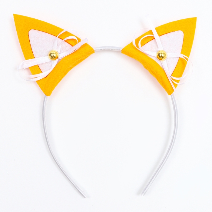 Карнавальный ободок "Ушки" с бантиком, цвет МИКС
