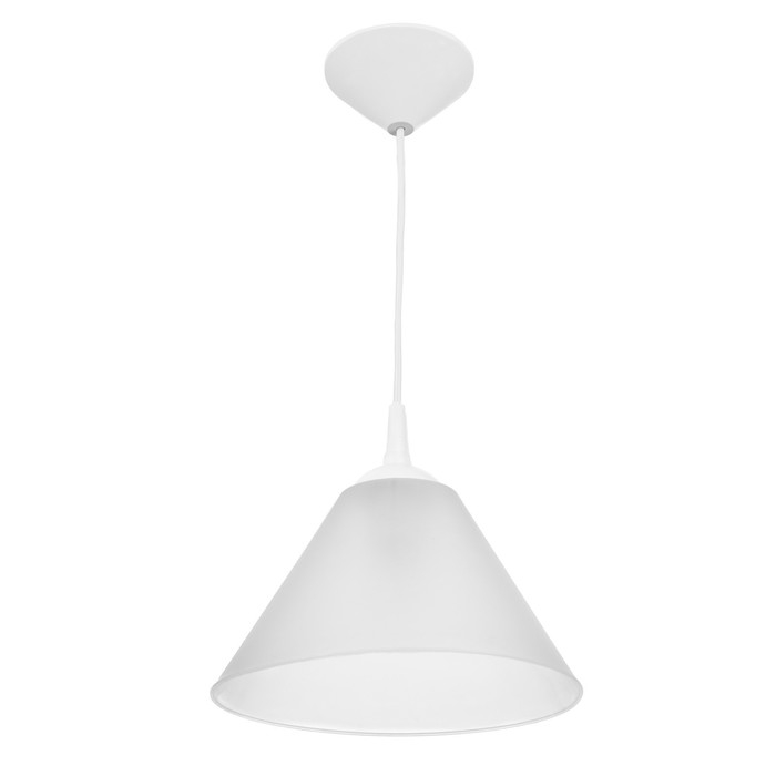 Подвес  Подвес "Конус" 1х15Вт Е27 МОДЕЛЬ: BR 00266 белый/прозрачный 25х25х15см
