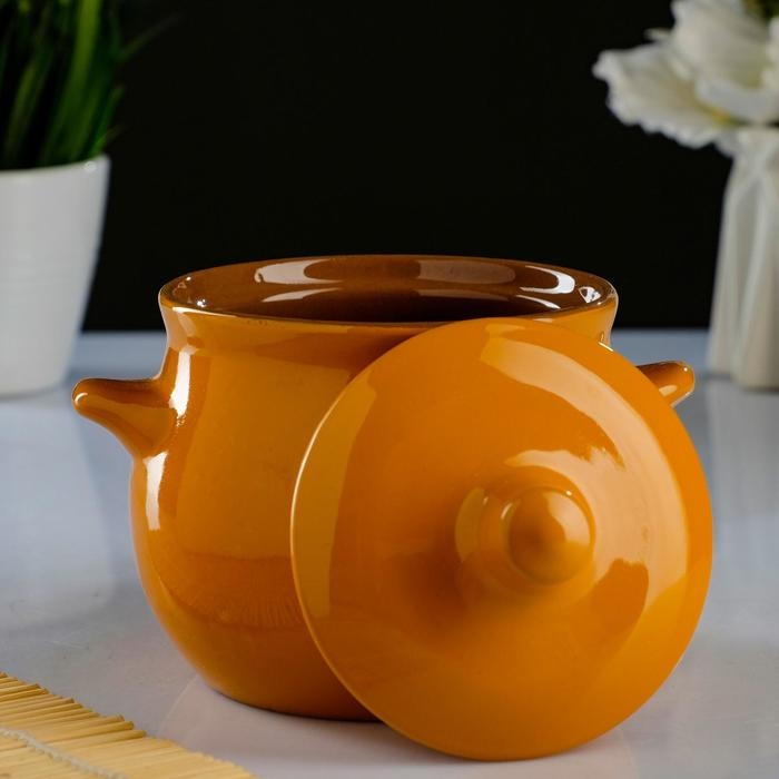 Горшок керамический для запекания "Пиканто" 0,65л / 12,5х11,5см, радуга МИКС