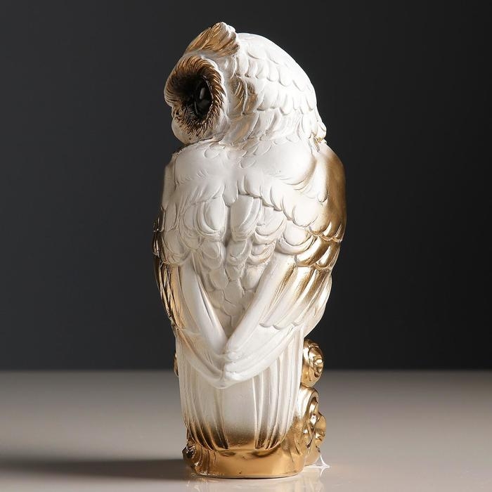 Фигура "Сова" белая 11х22х9см