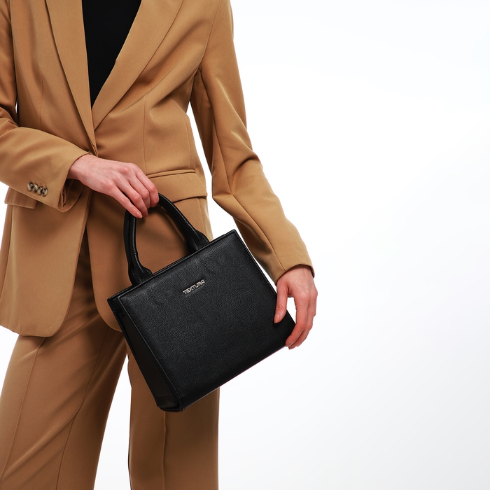 Сумка женская TEXTURA, тоут, средний размер, цвет чёрный Сумка женская TEXTURA, тоут, средний размер, цвет чёрный