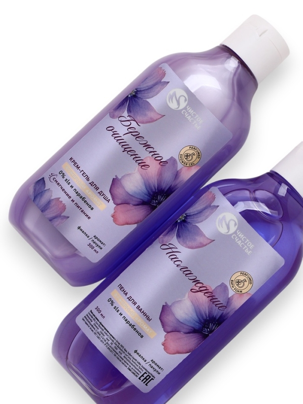 Подарочный набор Подарочный набор "Счастье начинается с тебя", гель для душа и пена для ванны, 2х300