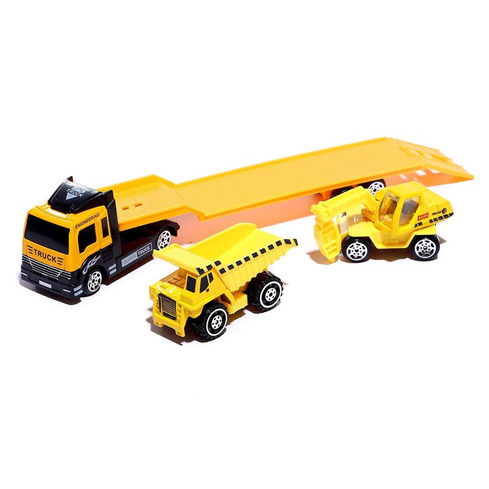 Машина металлическая «Строительный автовоз», масштаб 1:64, МИКС Машина металлическая «Строительный автовоз», масштаб 1:64, МИКС