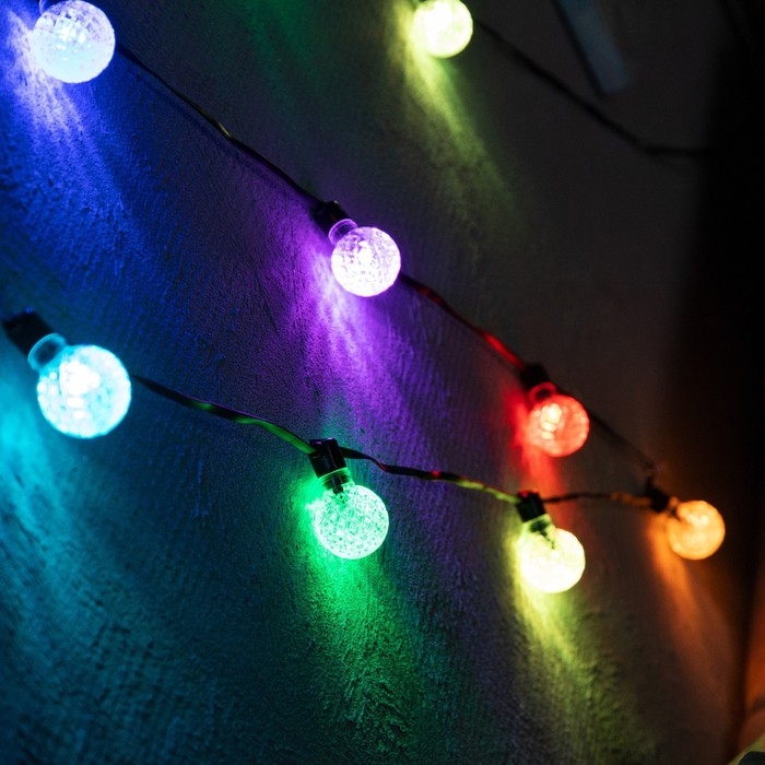 Умная гирлянда «Нить» 6 м с насадками «Калейдоскоп», IP20, тёмная нить, 20 LED, свечение RGB, USB Умная гирлянда «Нить» 6 м с насадками «Калейдоскоп», IP20, тёмная нить, 20 LED, свечение RGB, USB