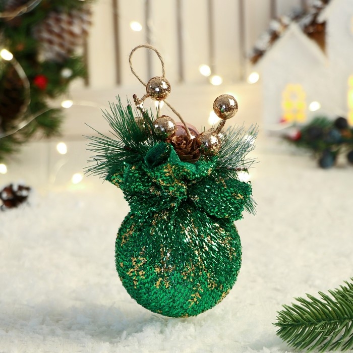 Шар пластик декор Шар пластик декор "Блеск рождества" снежинки, 8х12 см, микс