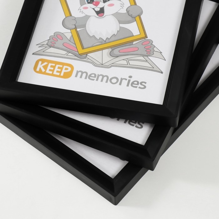 Набор фоторамок пластик L-5 15х21 см ( 3 шт.), чёрный Набор фоторамок пластик L-5 15х21 см ( 3 шт.), чёрный