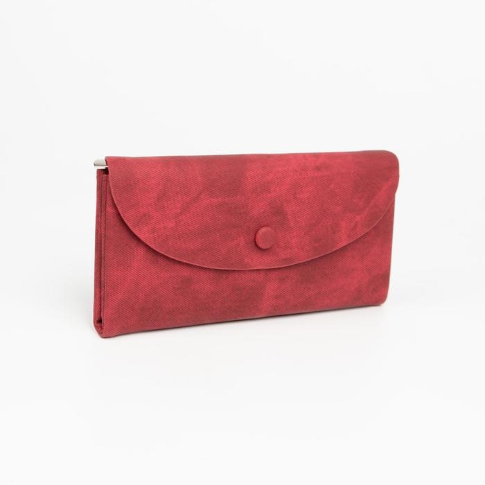 Кошелёк женский на кнопке, цвет красный