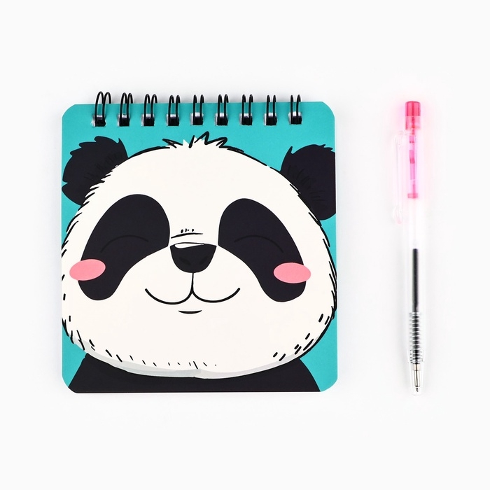 Набор блокнот 48 листов + ручка  Набор блокнот 48 листов + ручка "Панда"