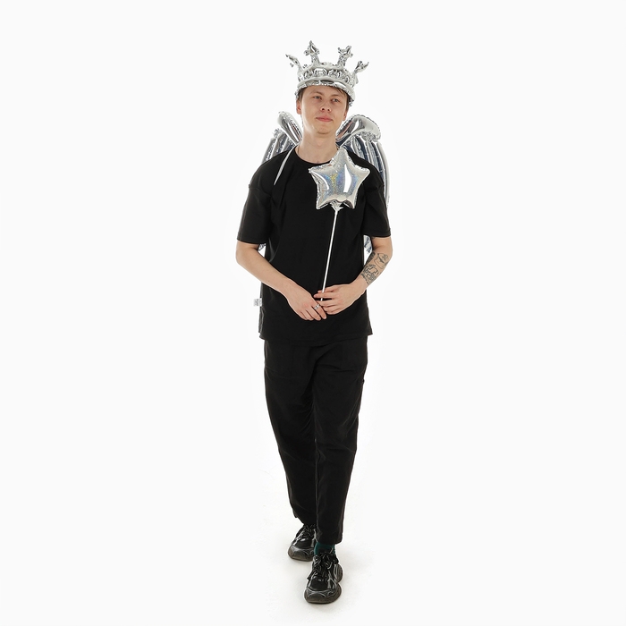 Набор фольгированных шаров &laquo;Карнавальный набор. Серебряный&raquo;, 3 шт.