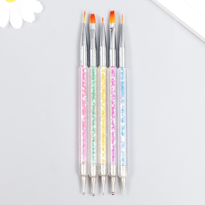 Инструменты для моделирования и придания формы с кистями Инструменты для моделирования и придания формы с кистями "Слюда" набор 5 шт 15 см