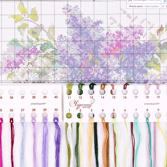 Набор для вышивания крестом «Сирень» 28 х 23 см Набор для вышивания крестом «Сирень» 28 х 23 см