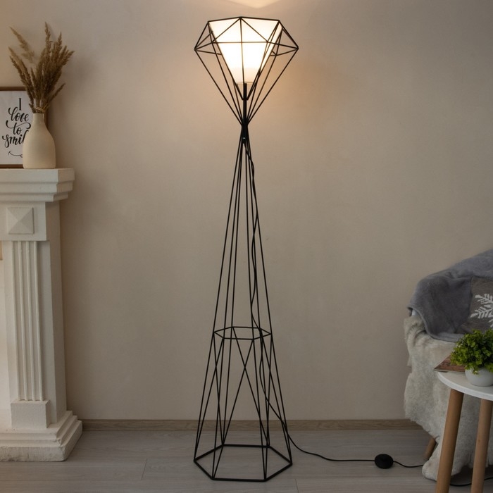 Торшер 19081/1 E27 40Вт черный 35х35х175 см