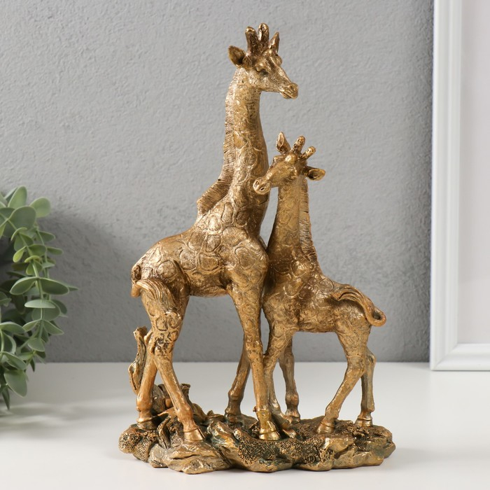 Сувенир полистоун Сувенир полистоун "Жираф с детёнышем" 27х7,5х18 см