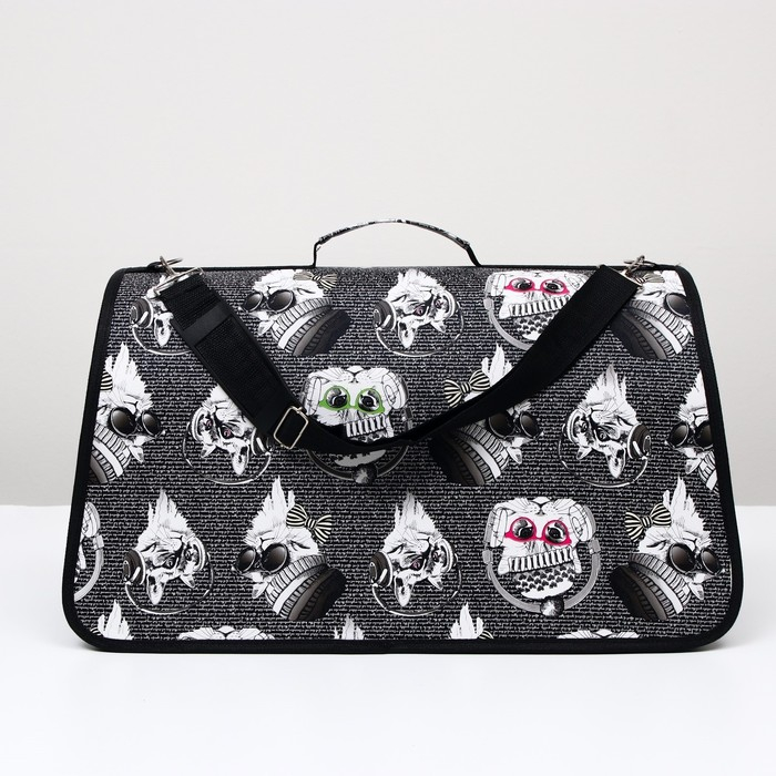 Сумка - переноска для животных  Сумка - переноска для животных "Зимние коты", размер L, 53 х 21 х 29 см