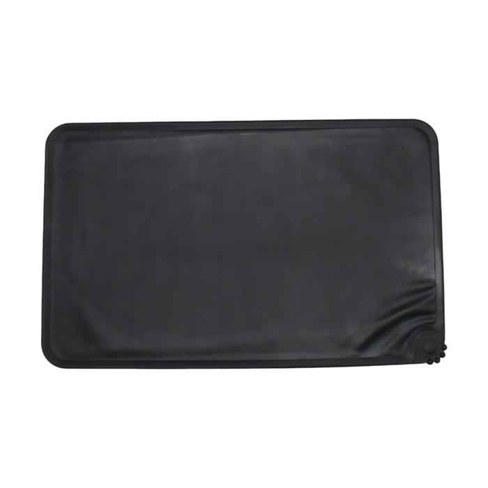 Коврик силиконовый под миску, 47 х 30 см, чёрный Коврик силиконовый под миску, 47 х 30 см, чёрный