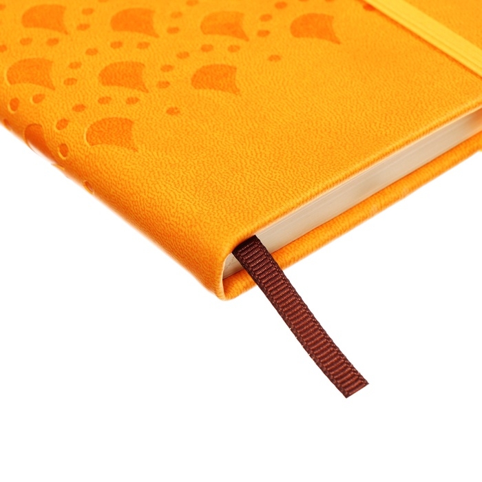 Ежедневник недатированный, формат А6, 100 листов, в клетку, обложка кожзам, на резинке, жёлтый Ежедневник недатированный, формат А6, 100 листов, в клетку, обложка кожзам, на резинке, жёлтый