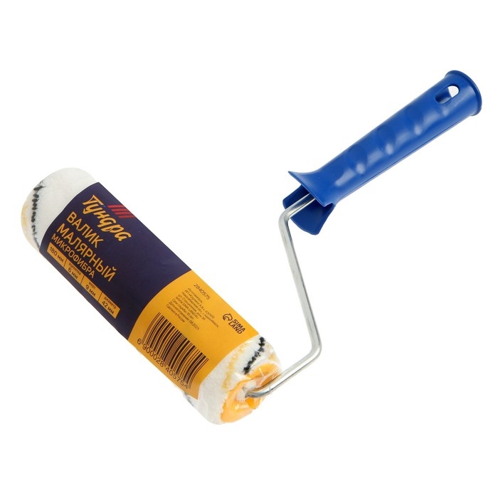 Валик ТУНДРА, микрофибра, 180 мм, рукоятка d=6 мм, D=42 мм, ворс 9 мм Валик ТУНДРА, микрофибра, 180 мм, рукоятка d=6 мм, D=42 мм, ворс 9 мм