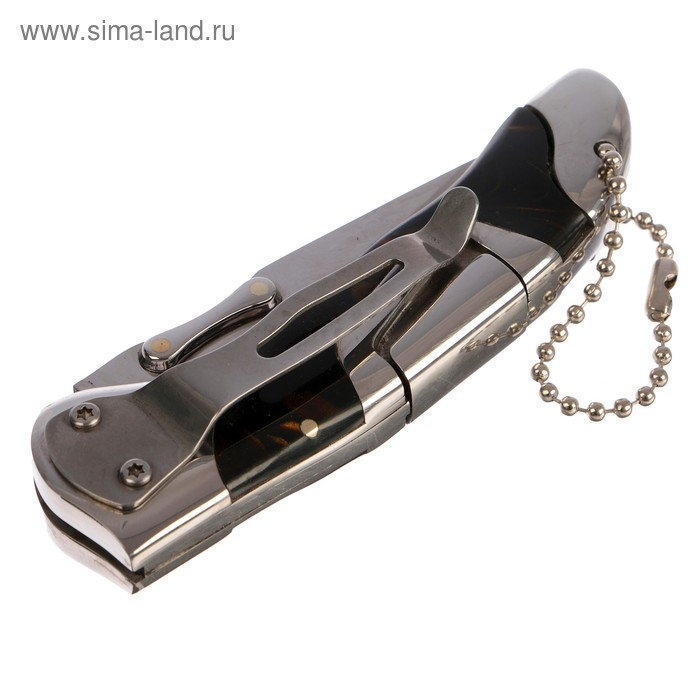 Складной нож Stinger с клипом, 165 мм, рукоять: нержавеющая сталь, дерево, подарочный бокс Складной нож Stinger с клипом, 165 мм, рукоять: нержавеющая сталь, дерево, подарочный бокс