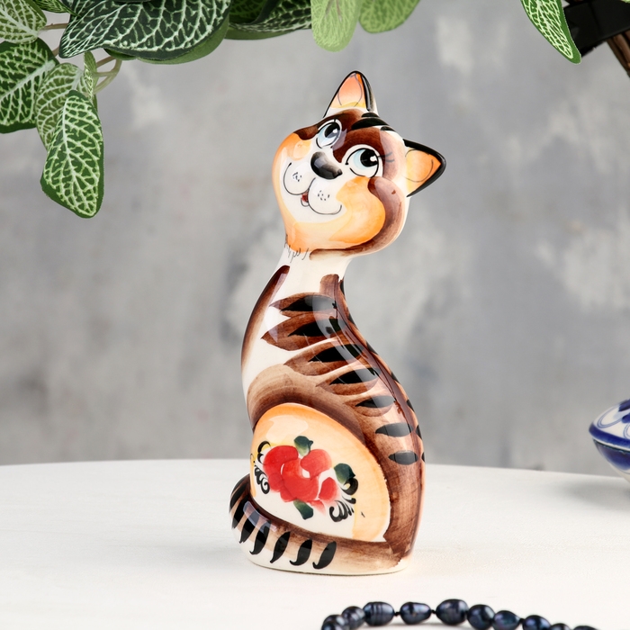 Сувенир Сувенир "Кот с кошкой на удачу", 2 шт, гжель цвет