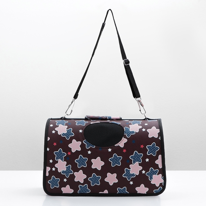 Сумка-переноска для животных  Сумка-переноска для животных "Star", размер M, 40 х 21 х 27 см, бордо