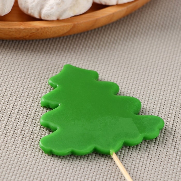 Силиконовый молд для леденцов и шоколада «Ёлка», 12×9×0.8 см, h=8 см, цвет прозрачный Силиконовый молд для леденцов и шоколада «Ёлка», 12×9×0.8 см, h=8 см, цвет прозрачный