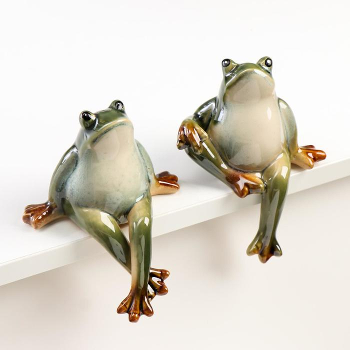 Сувенир керамика Сувенир керамика "Лягушка" набор 2 штуки 14х10х11,5 см