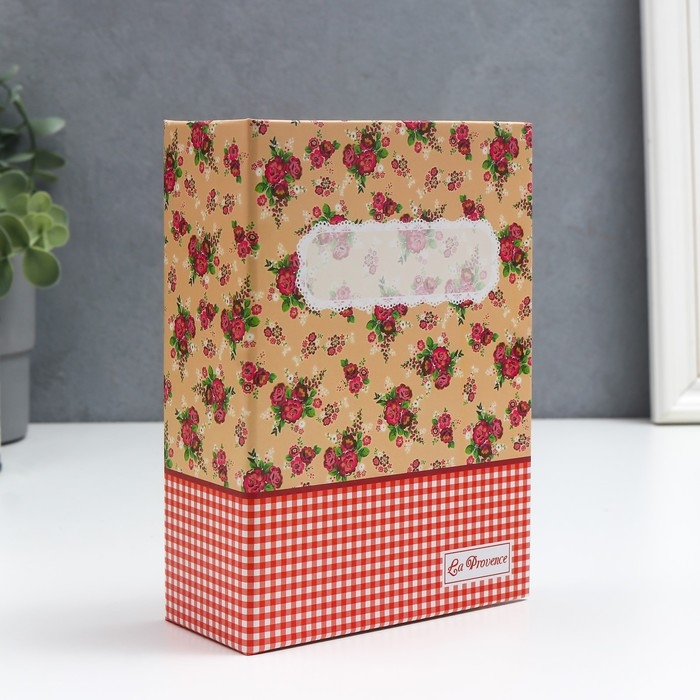 Фотоальбом на 100 фото 10х15 см Фотоальбом на 100 фото 10х15 см "Полотно с цветами" МИКС 16,5х12,5х5,5 см