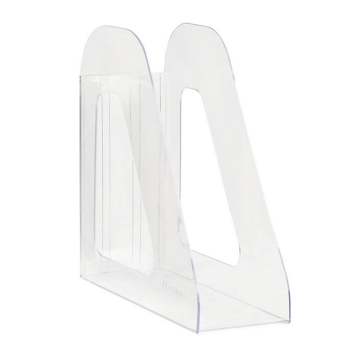 Лоток для бумаг вертикальный Стамм  Лоток для бумаг вертикальный Стамм "Фаворит", пластиковый, ширина 90 мм, прозрачный