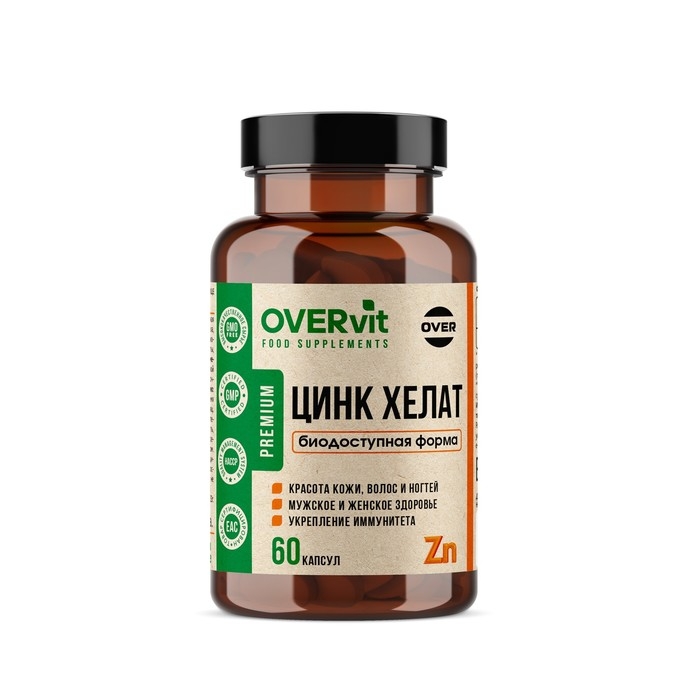 Цинк хелат, 60 капсул по 380 мг Цинк хелат, 60 капсул по 380 мг