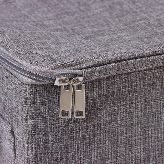 Кофр для хранения вещей LaDо́m «Грэй», 30×21×20 см, цвет серый Кофр для хранения вещей LaDо́m «Грэй», 30×21×20 см, цвет серый
