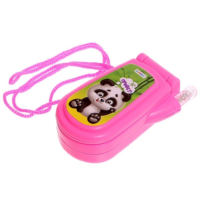 Музыкальный телефон «Панда», звуковые эффекты, работает от батареек, МИКС Музыкальный телефон «Панда», звуковые эффекты, работает от батареек, МИКС