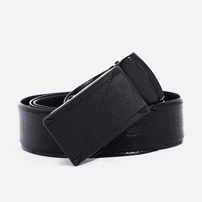 Ремень мужской, ширина 3,5 см, пряжка автомат, цвет чёрный Ремень мужской, ширина 3,5 см, пряжка автомат, цвет чёрный