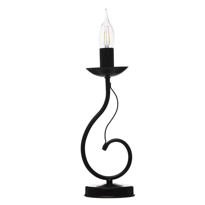 Настольная лампа "Герцогиня" 1х15Вт Е14 черная RISALUX