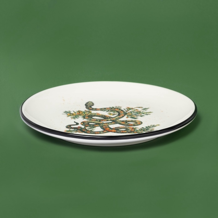 Тарелка новогодняя Доляна «Василиск», 20,5×20,5×2 см