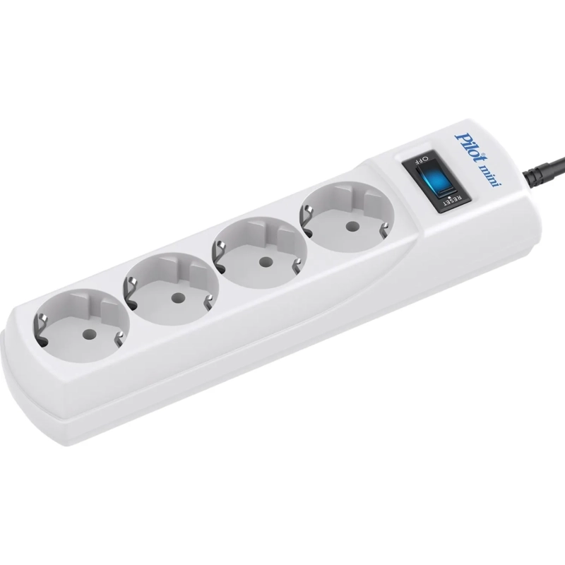 Сетевой фильтр PILOT Mini (4р/3м/10А/серый)