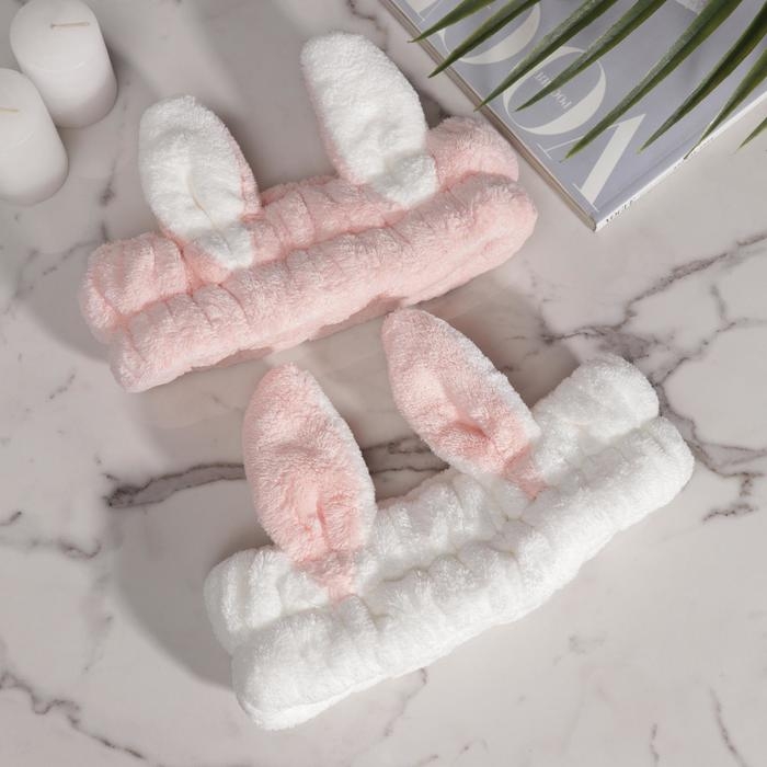 Повязка для умывания Доляна «Зайчик», цвет МИКС Повязка для умывания Доляна «Зайчик», цвет МИКС