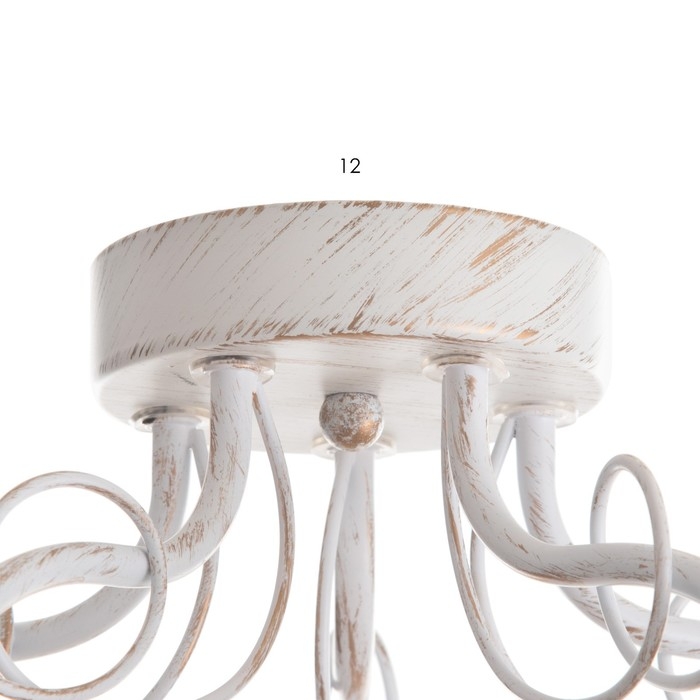 Люстра Люстра "Глория" 5xE14 40Вт белый с золотой патиной 61,5х61,5х27 см BayerLux