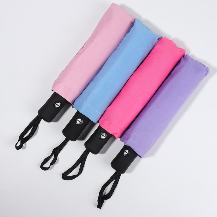 Зонт автоматический «Силуэт», 3 сложения, 8 спиц, R = 48/55 см, D = 110 см, цвет МИКС Зонт автоматический «Силуэт», 3 сложения, 8 спиц, R = 48/55 см, D = 110 см, цвет МИКС