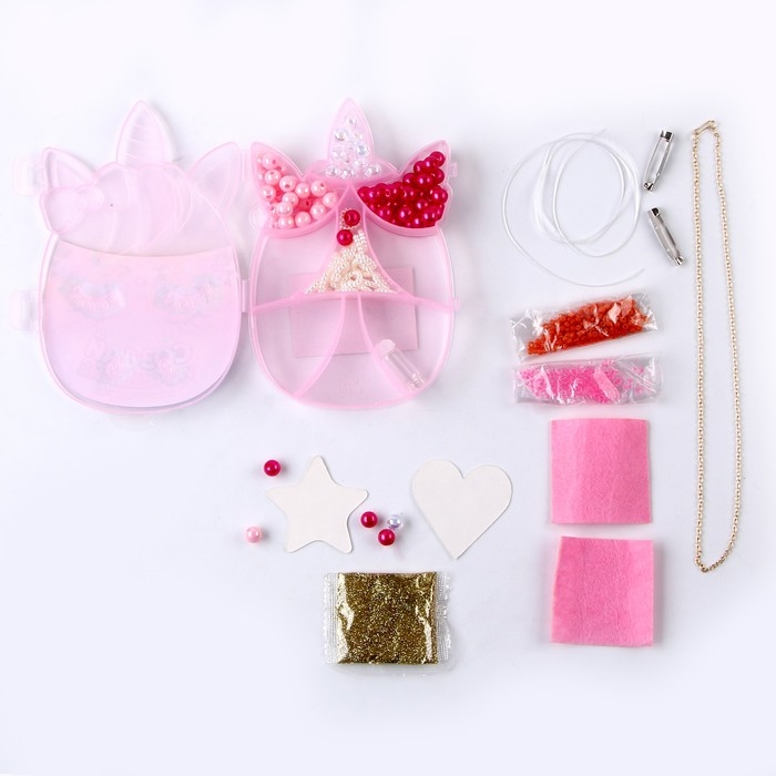 Набор бусин для украшения «Единорожка», с леской, с цепочкой, с декоративными элементами, 4+ Набор бусин для украшения «Единорожка», с леской, с цепочкой, с декоративными элементами, 4+