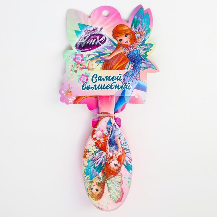 Расческа для волос массажная детская  Расческа для волос массажная детская "Блум и Флора", Винкс