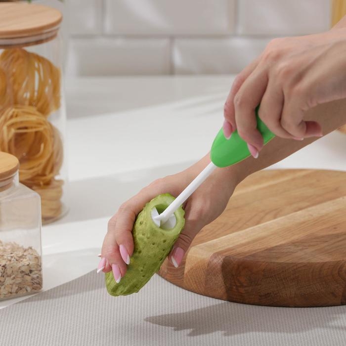 Устройство для фаршировки овощей Доляна «Прино», 4 насадки, цвет зелёный Устройство для фаршировки овощей Доляна «Прино», 4 насадки, цвет зелёный