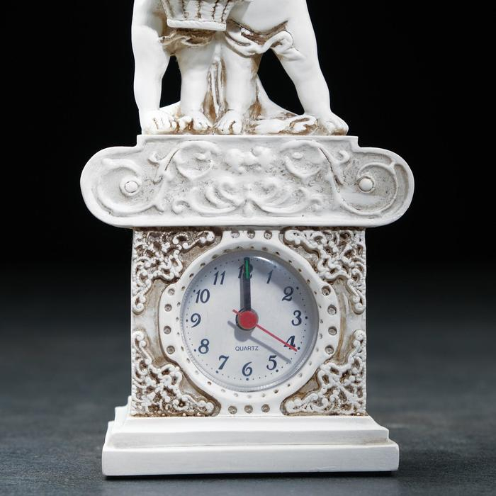 Часы настольные интерьерные каминные Часы настольные интерьерные каминные "Ангелы под зонтом", h-26 см 3940748