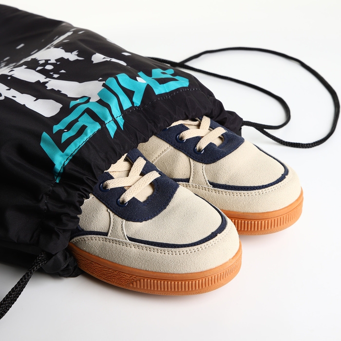 Мешок для обуви на шнурке, цвет чёрный Мешок для обуви на шнурке, цвет чёрный